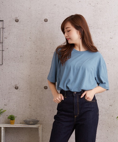 Upcycle(アップサイクル)の「【Upcycle/アップサイクル】T-SHIRT (UN)(Tシャツ/カットソー・レディース・ホワイト/ブラック/ブラウン/オリーブドラブ/ブルー/ネイビー/イエロー/オレンジ・SMALL/MEDIUM/LARGE/X-LARGE)」の12枚目の写真