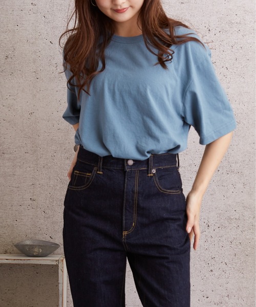 Upcycle(アップサイクル)の「【Upcycle/アップサイクル】T-SHIRT (UN)(Tシャツ/カットソー・レディース・ホワイト/ブラック/ブラウン/オリーブドラブ/ブルー/ネイビー/イエロー/オレンジ・SMALL/MEDIUM/LARGE/X-LARGE)」の13枚目の写真