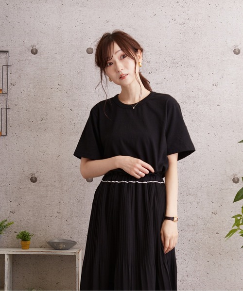 Upcycle(アップサイクル)の「【Upcycle/アップサイクル】T-SHIRT (UN)(Tシャツ/カットソー・レディース・ホワイト/ブラック/ブラウン/オリーブドラブ/ブルー/ネイビー/イエロー/オレンジ・SMALL/MEDIUM/LARGE/X-LARGE)」の15枚目の写真