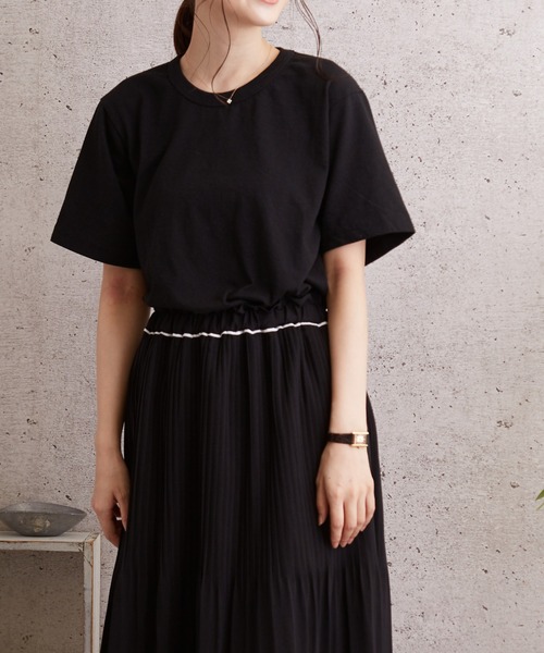 Upcycle(アップサイクル)の「【Upcycle/アップサイクル】T-SHIRT (UN)(Tシャツ/カットソー・レディース・ホワイト/ブラック/ブラウン/オリーブドラブ/ブルー/ネイビー/イエロー/オレンジ・SMALL/MEDIUM/LARGE/X-LARGE)」の16枚目の写真