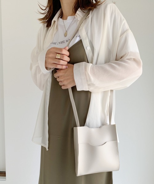 CLEA（クレア）の「PUポケットミニショルダー（ショルダーバッグ・レディース・ブラック/ブラウン/アイボリー・FREE）」の8枚目の写真