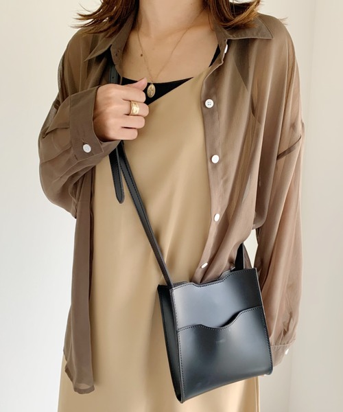 CLEA（クレア）の「PUポケットミニショルダー（ショルダーバッグ・レディース・ブラック/ブラウン/アイボリー・FREE）」の16枚目の写真