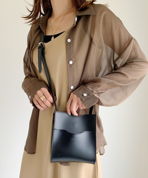 CLEA（クレア）の「PUポケットミニショルダー（ショルダーバッグ・レディース・ブラック/ブラウン/アイボリー・FREE）」の15枚目の写真