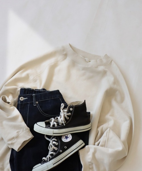 antiqua(アンティカ)の「超ビッグシルエット!コクーントップス(スウェット・レディース・グレイッシュベージュ/アッシュ/アイボリー/カーキ/ブルー系その他/オレンジ/パープル/グリーン系その他・FREE)」の14枚目の写真