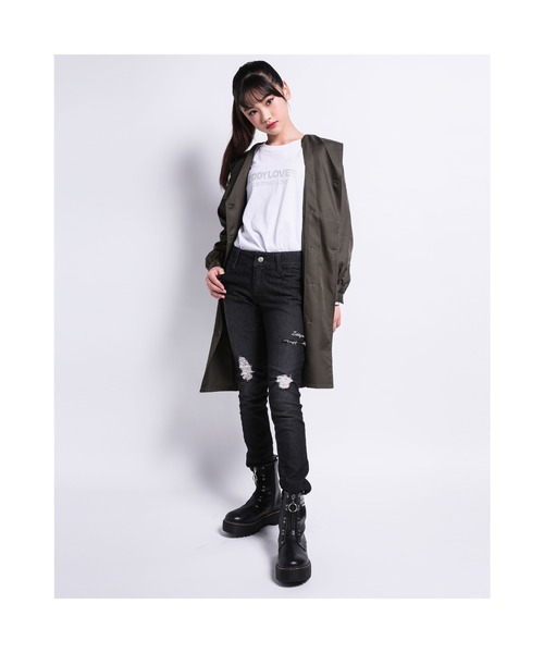 ZIDDY（ジディ）の「ZIDDY/プラットフォーム ジップ 合皮 ブーツ（ブーツ・キッズ・ブラック・21/22/23/24）」の10枚目の写真