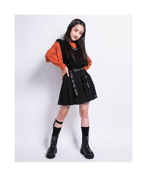 ZIDDY（ジディ）の「ZIDDY/プラットフォーム ジップ 合皮 ブーツ（ブーツ・キッズ・ブラック・21/22/23/24）」の4枚目の写真