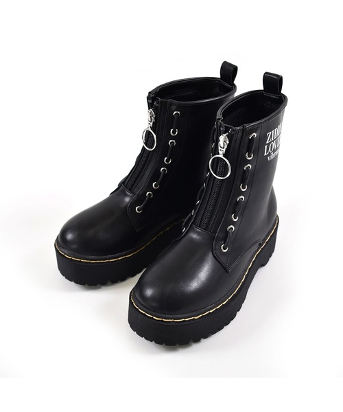 ZIDDY（ジディ）の「ZIDDY/プラットフォーム ジップ 合皮 ブーツ（ブーツ・キッズ・ブラック・21/22/23/24）」の11枚目の写真