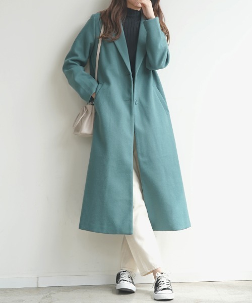 MAX&Co. ウール ロング丈 チェスターコート ベージュ イタリア製 40