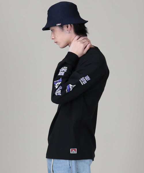 BEN DAVIS（ベンデイビス）の「【BEN DAVIS】スリーブプリントロンＴ（Tシャツ/カットソー・メンズ・ブルー/ホワイト/ブラック・M/L/XL）」の19枚目の写真