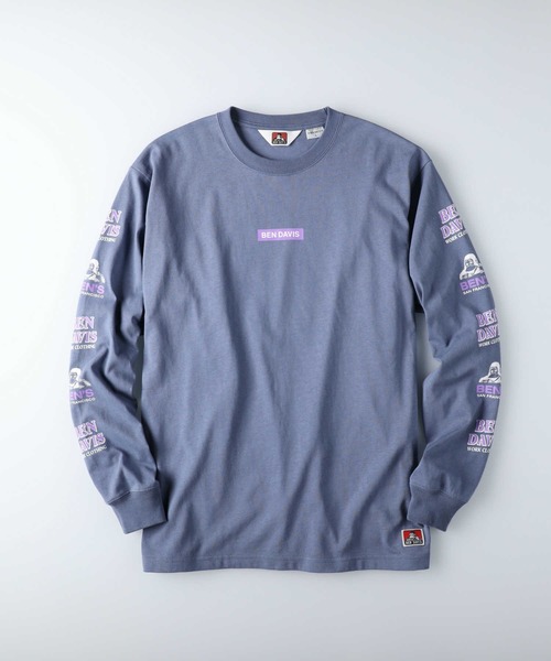 BEN DAVIS（ベンデイビス）の「【BEN DAVIS】スリーブプリントロンＴ（Tシャツ/カットソー・メンズ・ブルー/ホワイト/ブラック・M/L/XL）」の7枚目の写真