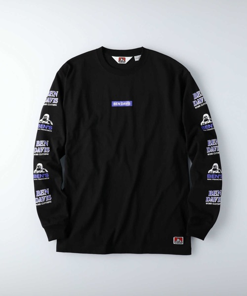 BEN DAVIS（ベンデイビス）の「【BEN DAVIS】スリーブプリントロンＴ（Tシャツ/カットソー・メンズ・ブルー/ホワイト/ブラック・M/L/XL）」の8枚目の写真