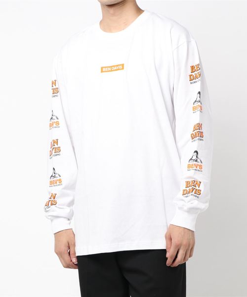 BEN DAVIS（ベンデイビス）の「【BEN DAVIS】スリーブプリントロンＴ（Tシャツ/カットソー・メンズ・ブルー/ホワイト/ブラック・M/L/XL）」の20枚目の写真