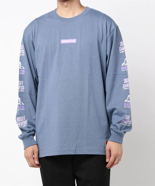 BEN DAVIS（ベンデイビス）の「【BEN DAVIS】スリーブプリントロンＴ（Tシャツ/カットソー・メンズ・ブルー/ホワイト/ブラック・M/L/XL）」の13枚目の写真