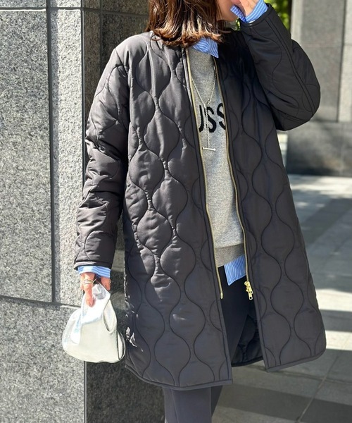 セール】美シルエット3wayキルティングフードコート（その他アウター