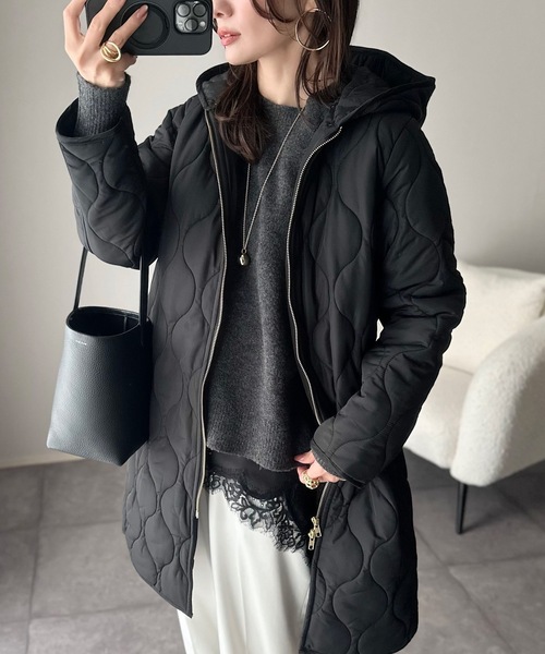 美品 45rpm フード収納 キルティングコート ジャケット 3XL ナイロン 美品 45rpm フード収納 キルティングコート ジャケット 3XL ナイロン