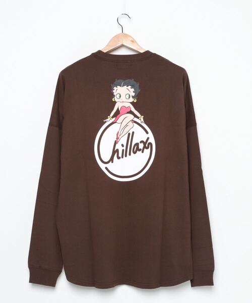 chillax（チラックス）の「CHILLAX/チラックス 長袖Tシャツ 204OO1LT153CL（Tシャツ/カットソー・メンズ・ホワイト/ブラック/ブラウン・M/L）」の3枚目の写真