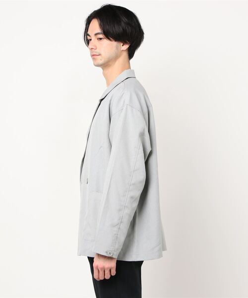 WEGO（ウィゴー）の「WEGO/ポリトロダブルテーラーシャツ（シャツ/ブラウス・メンズ・ライトグレー/ブラック/ライトベージュ/ダークベージュ/ブラウン・MEDIUM/LARGE）」の21枚目の写真