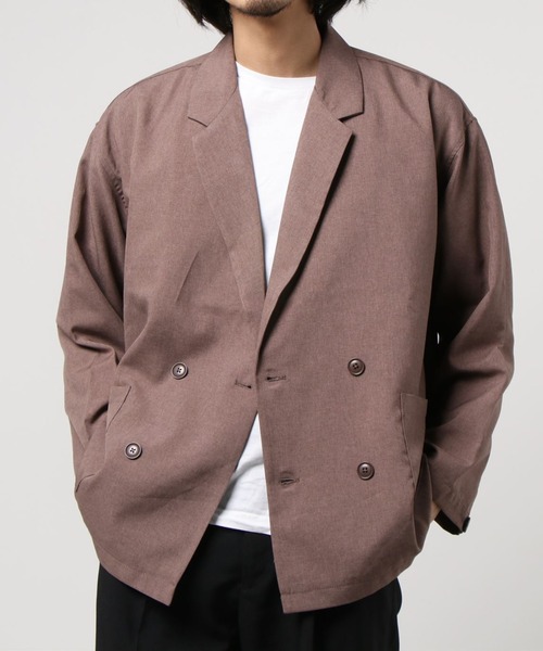 WEGO（ウィゴー）の「WEGO/ポリトロダブルテーラーシャツ（シャツ/ブラウス・メンズ・ライトグレー/ブラック/ライトベージュ/ダークベージュ/ブラウン・MEDIUM/LARGE）」の4枚目の写真