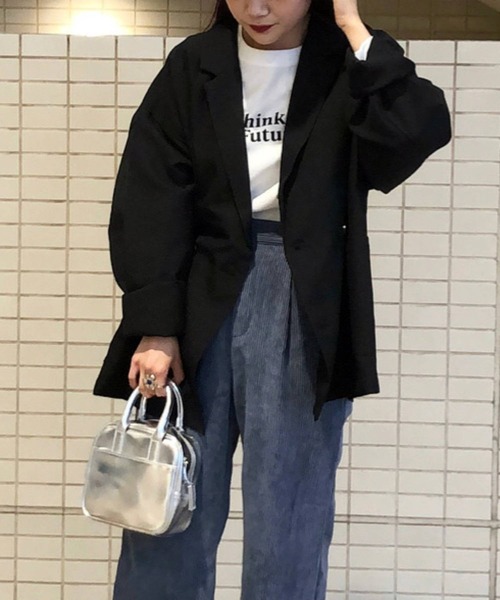 WEGO（ウィゴー）の「WEGO/ポリトロダブルテーラーシャツ（シャツ/ブラウス・メンズ・ライトグレー/ブラック/ライトベージュ/ダークベージュ/ブラウン・MEDIUM/LARGE）」の2枚目の写真