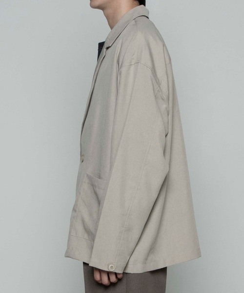 WEGO（ウィゴー）の「WEGO/ポリトロダブルテーラーシャツ（シャツ/ブラウス・メンズ・ライトグレー/ブラック/ライトベージュ/ダークベージュ/ブラウン・MEDIUM/LARGE）」の19枚目の写真