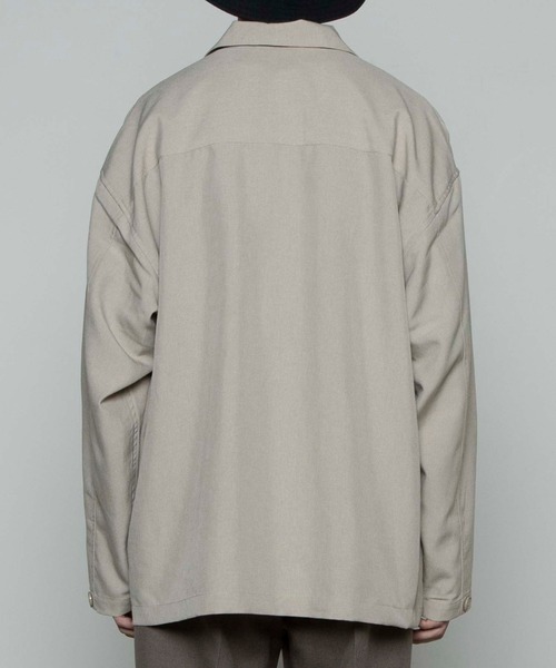WEGO（ウィゴー）の「WEGO/ポリトロダブルテーラーシャツ（シャツ/ブラウス・メンズ・ライトグレー/ブラック/ライトベージュ/ダークベージュ/ブラウン・MEDIUM/LARGE）」の20枚目の写真