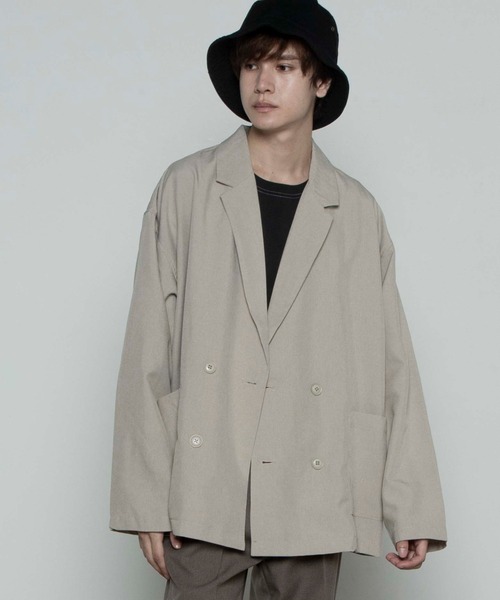 WEGO（ウィゴー）の「WEGO/ポリトロダブルテーラーシャツ（シャツ/ブラウス・メンズ・ライトグレー/ブラック/ライトベージュ/ダークベージュ/ブラウン・MEDIUM/LARGE）」の15枚目の写真