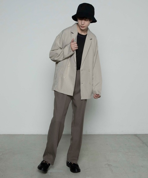 WEGO（ウィゴー）の「WEGO/ポリトロダブルテーラーシャツ（シャツ/ブラウス・メンズ・ライトグレー/ブラック/ライトベージュ/ダークベージュ/ブラウン・MEDIUM/LARGE）」の12枚目の写真