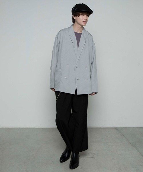 WEGO（ウィゴー）の「WEGO/ポリトロダブルテーラーシャツ（シャツ/ブラウス・メンズ・ライトグレー/ブラック/ライトベージュ/ダークベージュ/ブラウン・MEDIUM/LARGE）」の8枚目の写真