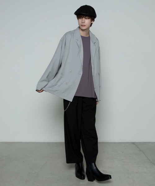 WEGO（ウィゴー）の「WEGO/ポリトロダブルテーラーシャツ（シャツ/ブラウス・メンズ・ライトグレー/ブラック/ライトベージュ/ダークベージュ/ブラウン・MEDIUM/LARGE）」の9枚目の写真