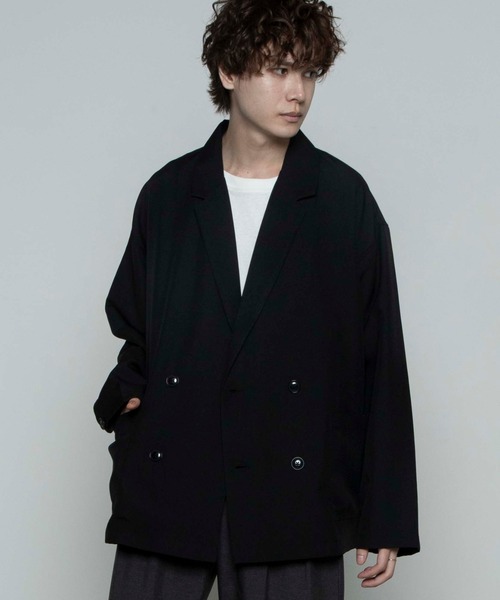 WEGO（ウィゴー）の「WEGO/ポリトロダブルテーラーシャツ（シャツ/ブラウス・メンズ・ライトグレー/ブラック/ライトベージュ/ダークベージュ/ブラウン・MEDIUM/LARGE）」の13枚目の写真