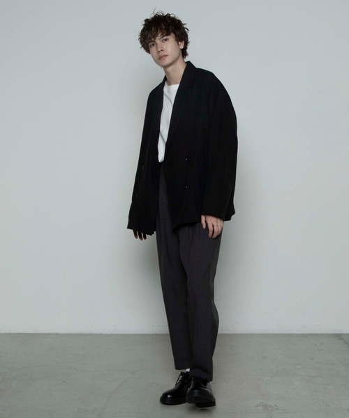 WEGO（ウィゴー）の「WEGO/ポリトロダブルテーラーシャツ（シャツ/ブラウス・メンズ・ライトグレー/ブラック/ライトベージュ/ダークベージュ/ブラウン・MEDIUM/LARGE）」の6枚目の写真