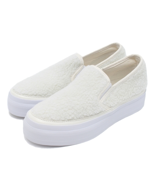 Kastane（カスタネ）の「【Kastane】厚底ボアスリッポン（スニーカー・レディース・アイボリー/ブラック・38/36/37）」の13枚目の写真