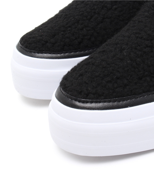 Kastane（カスタネ）の「【Kastane】厚底ボアスリッポン（スニーカー・レディース・アイボリー/ブラック・38/36/37）」の6枚目の写真