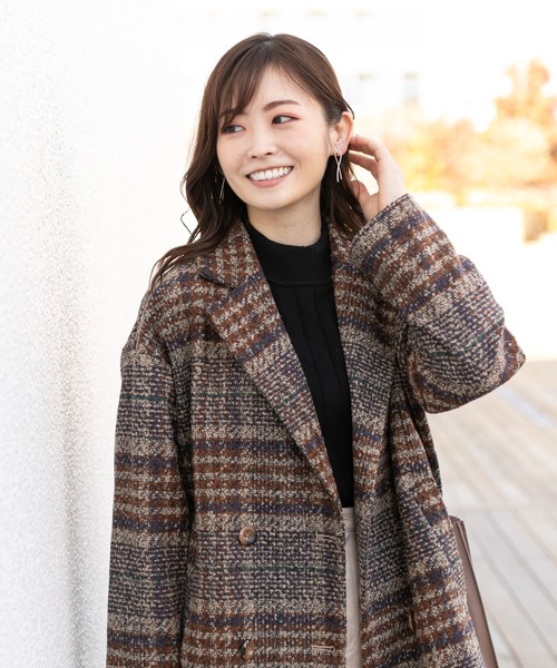 prose verse（プロズヴェール）の「リンクツイードチェック柄コート