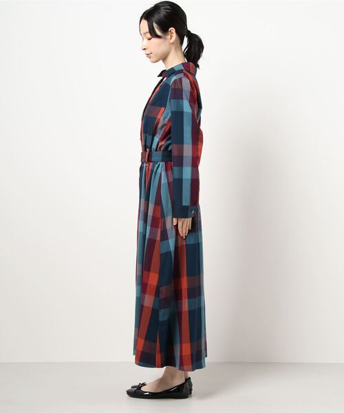 ワンピース セール レトロチェックシャツワンピース ワンピース Redyazel レディアゼル のファッション