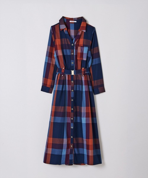 ワンピース セール レトロチェックシャツワンピース ワンピース Redyazel レディアゼル のファッション