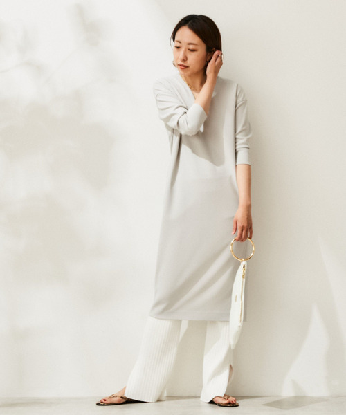 Liesse(リエス)の「Vネックワンピース(ワンピース・レディース・ライトグレー/ブラック・S/M)」の20枚目の写真