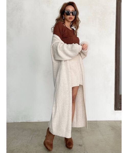 RESEXXY（リゼクシー）の「ニットスカパン【セットアップ着用可能】（その他パンツ・レディース・オフホワイト/ブラック/ベージュ・FREE）」の7枚目の写真