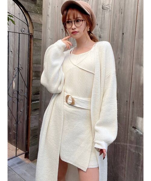 RESEXXY（リゼクシー）の「ニットスカパン【セットアップ着用可能】（その他パンツ・レディース・オフホワイト/ブラック/ベージュ・FREE）」の12枚目の写真