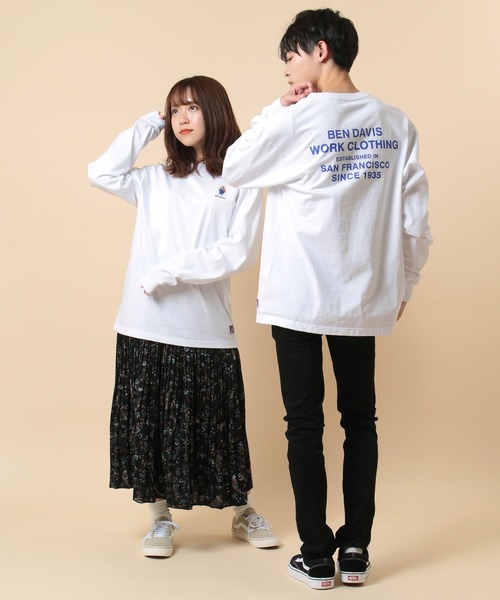 BEN DAVIS(ベンデイビス)の「【BEN DAVIS/ベンデイビス】ミニゴリラ 刺繍 ワンポイント ロゴプリント バックプリント ロングスリーブ/長袖ロンT(Tシャツ/カットソー・メンズ・ホワイト/ブラック/ベージュ・M/L/XL)」の18枚目の写真