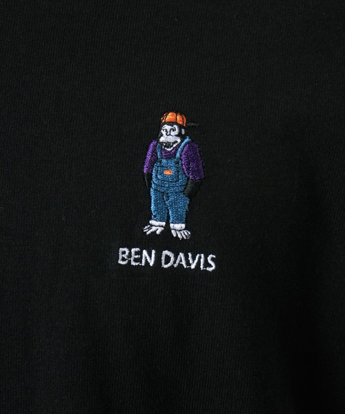 BEN DAVIS(ベンデイビス)の「【BEN DAVIS/ベンデイビス】ミニゴリラ 刺繍 ワンポイント ロゴプリント バックプリント ロングスリーブ/長袖ロンT(Tシャツ/カットソー・メンズ・ホワイト/ブラック/ベージュ・M/L/XL)」の14枚目の写真