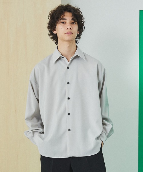 UNITED TOKYO（ユナイテッドトウキョウ）の「ウールボリュームスリーブシャツ（シャツ/ブラウス・メンズ・ブラック/グレー・1/2）」の2枚目の写真