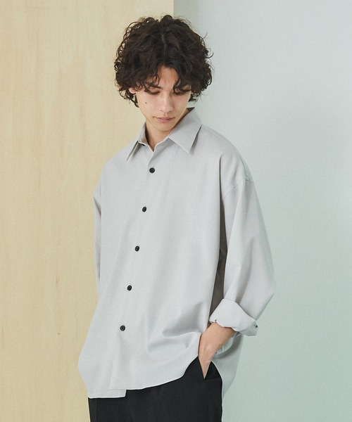 UNITED TOKYO（ユナイテッドトウキョウ）の「ウールボリュームスリーブシャツ（シャツ/ブラウス・メンズ・ブラック/グレー・1/2）」の12枚目の写真