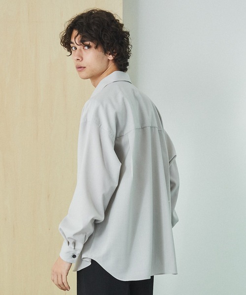 UNITED TOKYO（ユナイテッドトウキョウ）の「ウールボリュームスリーブシャツ（シャツ/ブラウス・メンズ・ブラック/グレー・1/2）」の10枚目の写真