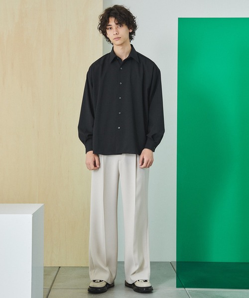 UNITED TOKYO（ユナイテッドトウキョウ）の「ウールボリュームスリーブシャツ（シャツ/ブラウス・メンズ・ブラック/グレー・1/2）」の13枚目の写真