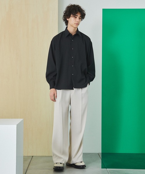 UNITED TOKYO（ユナイテッドトウキョウ）の「ウールボリュームスリーブシャツ（シャツ/ブラウス・メンズ・ブラック/グレー・1/2）」の14枚目の写真