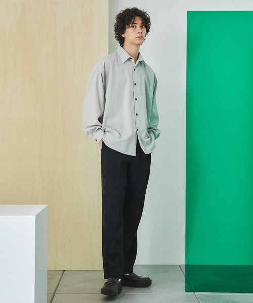 UNITED TOKYO（ユナイテッドトウキョウ）の「ウールボリュームスリーブシャツ（シャツ/ブラウス・メンズ・ブラック/グレー・1/2）」の7枚目の写真