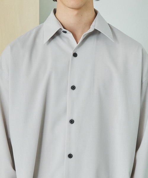 UNITED TOKYO（ユナイテッドトウキョウ）の「ウールボリュームスリーブシャツ（シャツ/ブラウス・メンズ・ブラック/グレー・1/2）」の17枚目の写真