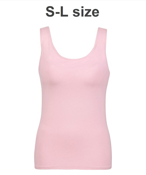 WING(ウイング)の「「シンクロブラトップ」カップ付きノースリーブ(インナーウェア/肌着・レディース・チャコールグレー/ダークブラウン/ライトブラウン/ライトブルー/ピンク/クリーム/バイオレット/ブラック/サーモンピンク/パープル/ブラウン・M/L/S)」の1枚目の写真