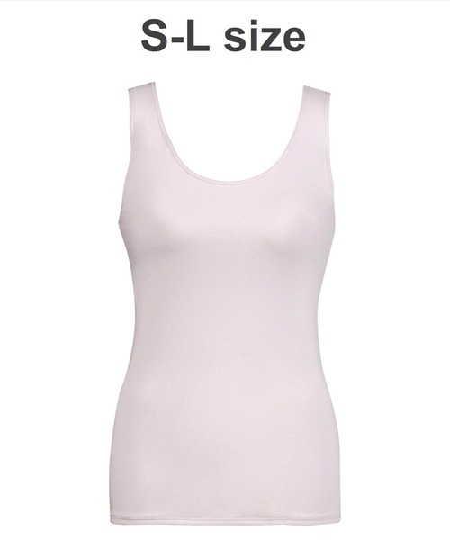 WING(ウイング)の「「シンクロブラトップ」カップ付きノースリーブ(インナーウェア/肌着・レディース・チャコールグレー/ダークブラウン/ライトブラウン/ライトブルー/ピンク/クリーム/バイオレット/ブラック/サーモンピンク/パープル/ブラウン・M/L/S)」の3枚目の写真